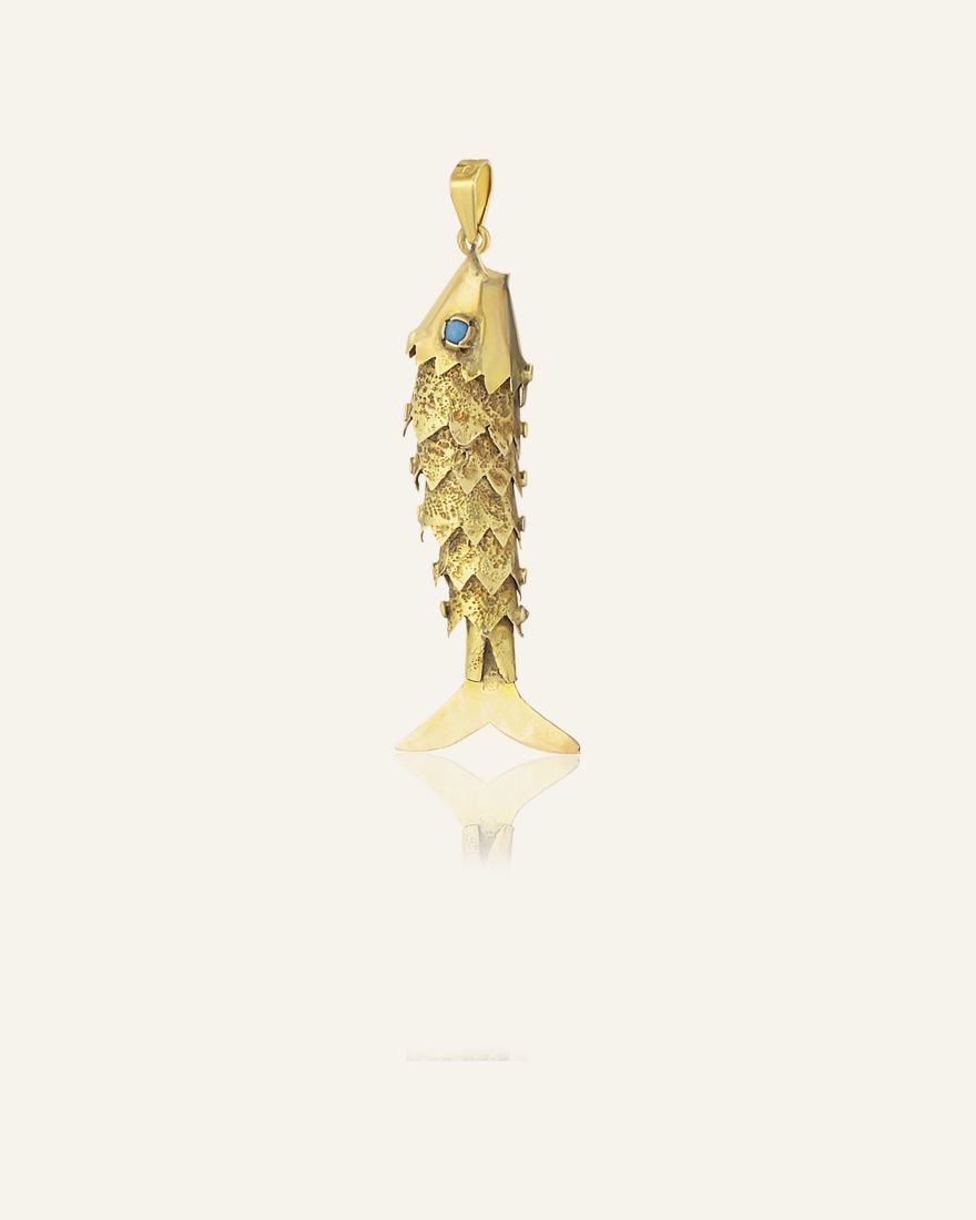 Jin Jewelery balık formlu altın kolye ucu