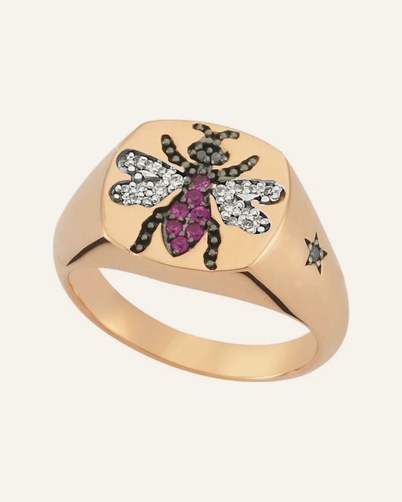 Bee Goddess Queen Bee Hania Pırlanta Yüzük