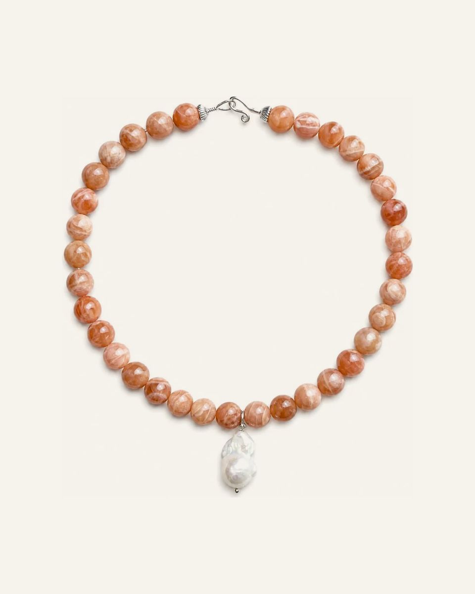 Foen Moonstone Perla Barok Kolye