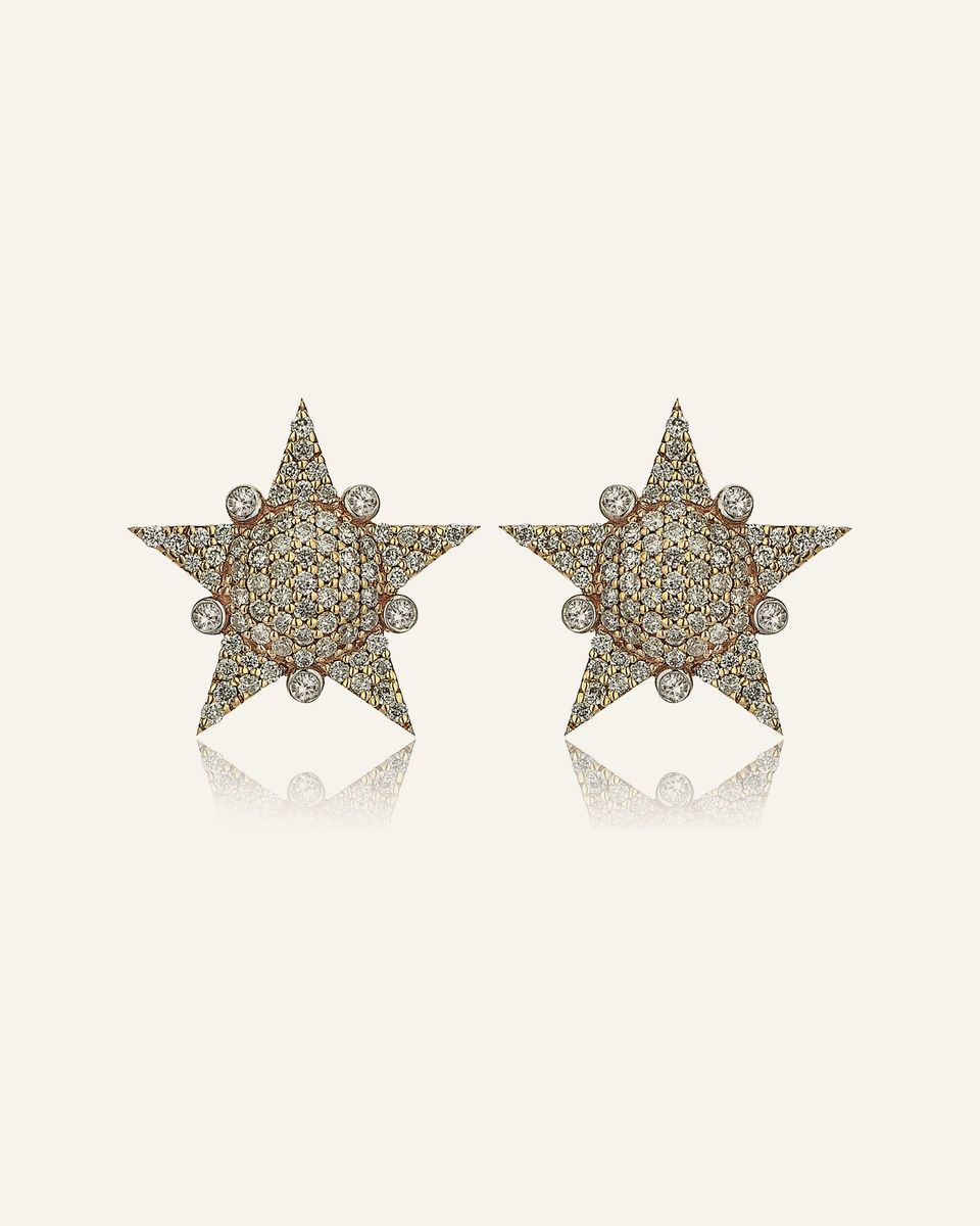 ODDA75 14 Ayar Lumière Star Pırlanta Küpe